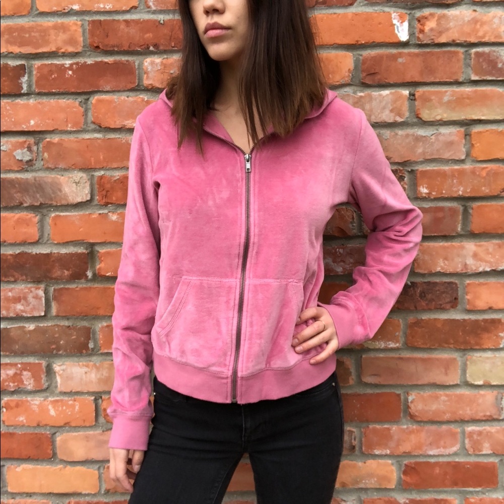 🌵Flirtitude Active Pink Velvet ZIP-Up Hoodie